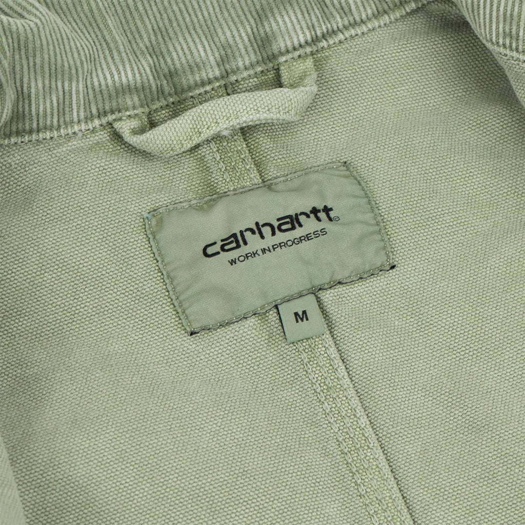 Carhartt WIP Michigan Coat - Pale Spearmint / Pale Spearmint washed - neck label