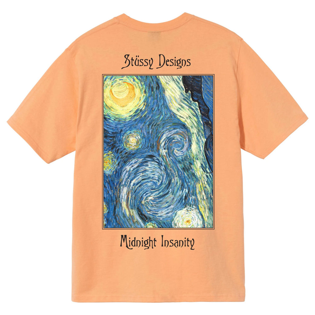 Stussy Midnight Insanity T Shirt in Peach