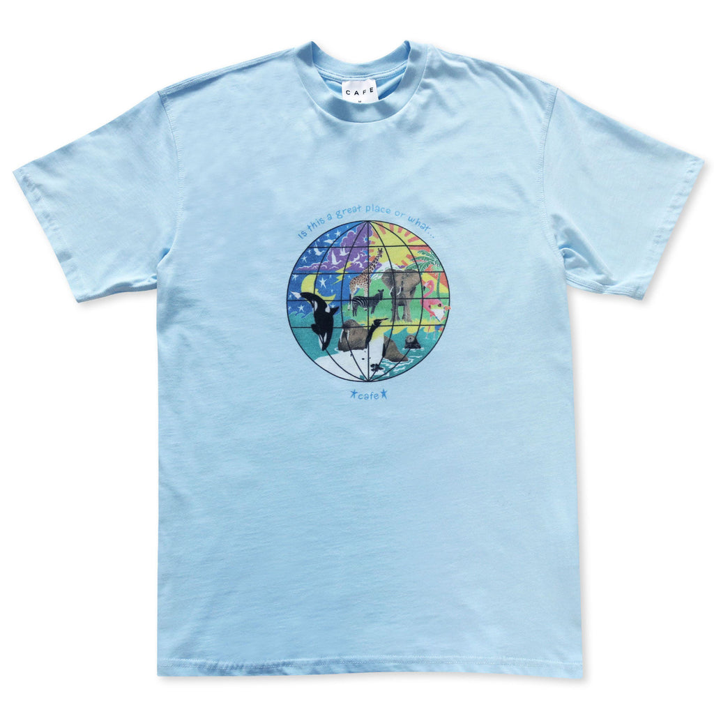 Skateboard Cafe Great Place T Shirt - Baby Blue