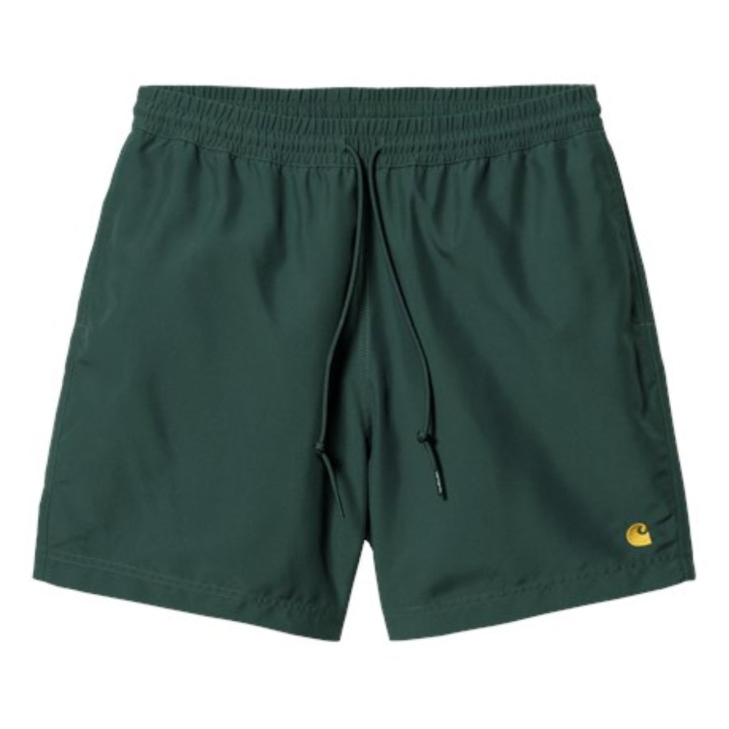 Carhartt WIP Chase Swim Shorts - Botanic / Gold