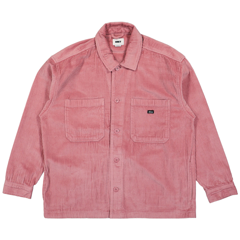 Obey Clothing Monte Cord Shirt Jacket - Vintage Pink