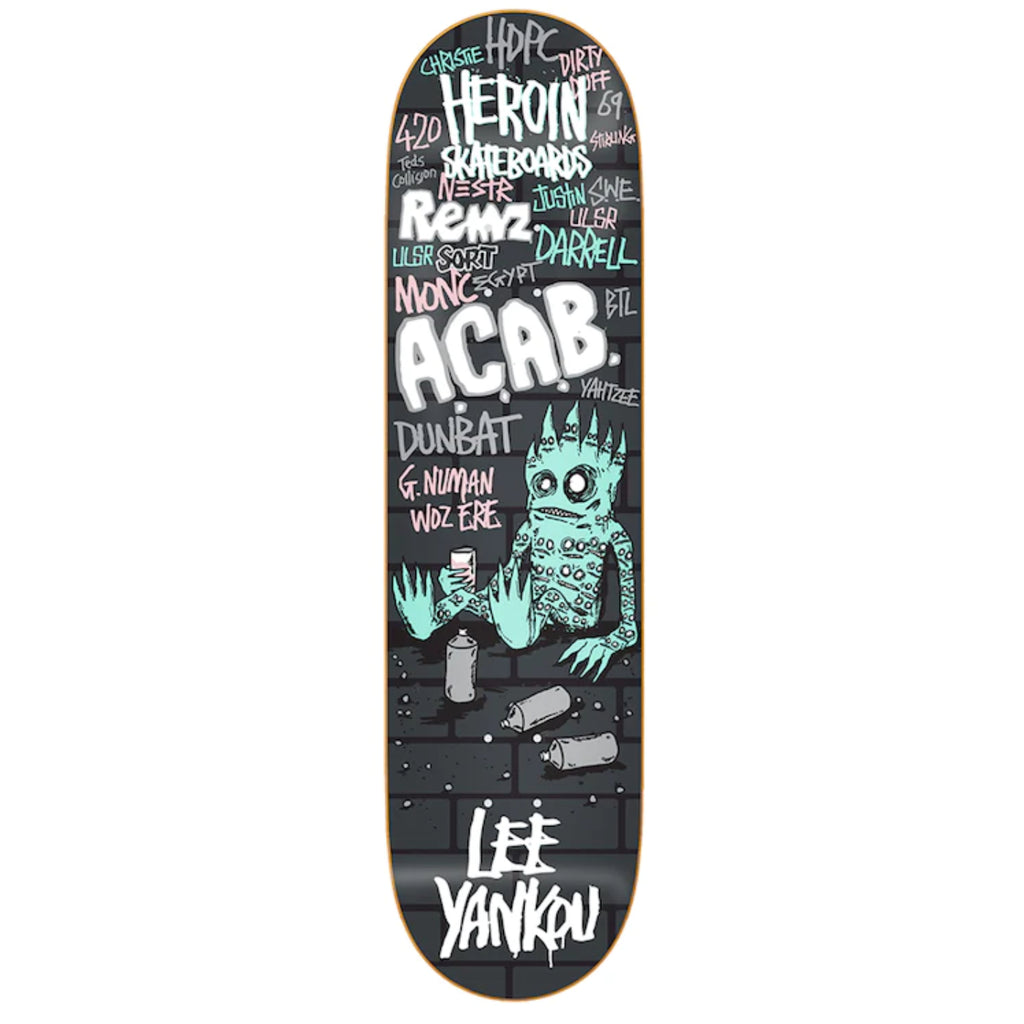 Heroin Skateboards Lee Yankou IMP Skateboard deck 8.25"