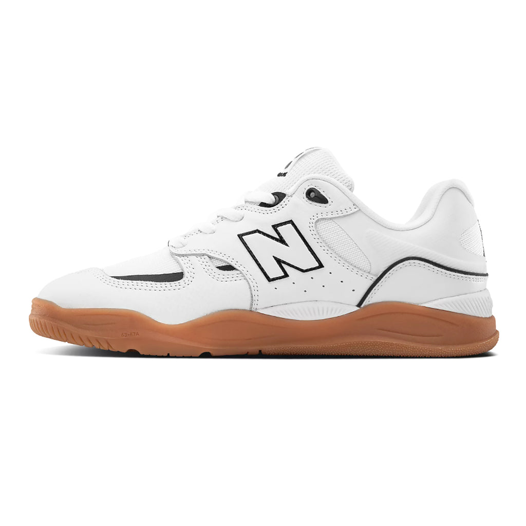 New Balance Numeric 1010 Tiago Shoes in White / Black / Gum - Detail 2