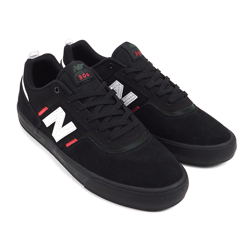 New Balance Numeric NM306 Jamie Foy Shoes - Black / Red - pair