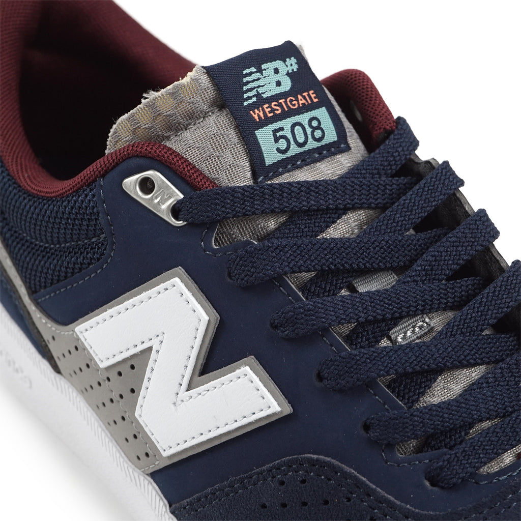 New Balance Numeric NM508 Brandon Westgate Shoes - Navy / Grey - tongue