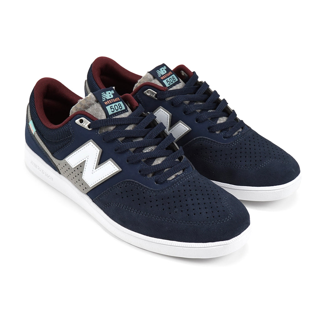 New Balance Numeric NM508 Brandon Westgate Shoes - Navy / Grey - pair