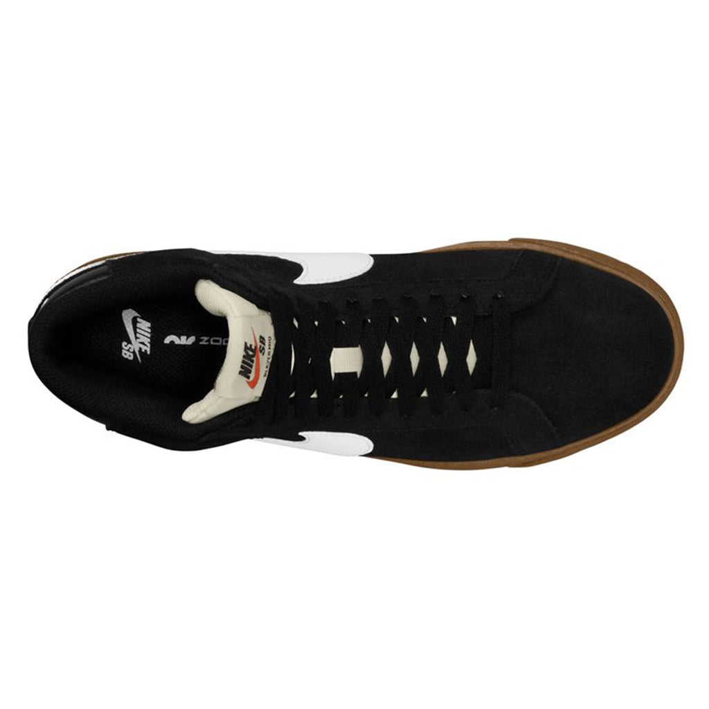 Nike SB Zoom Blazer Mid Shoes - Black / White - Black- Sail - top2