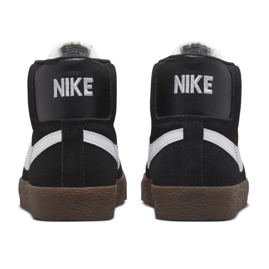Nike SB Zoom Blazer Mid Shoes - Black / White - Black- Sail - back
