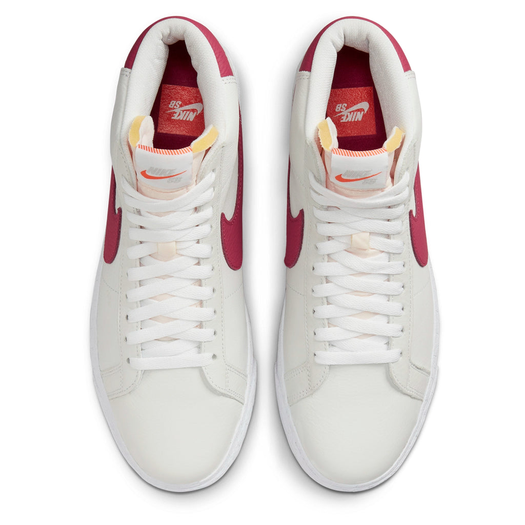 Nike SB Zoom Blazer Mid ISO Shoes - White / Sweet Beet - White - Sweet Beet - top