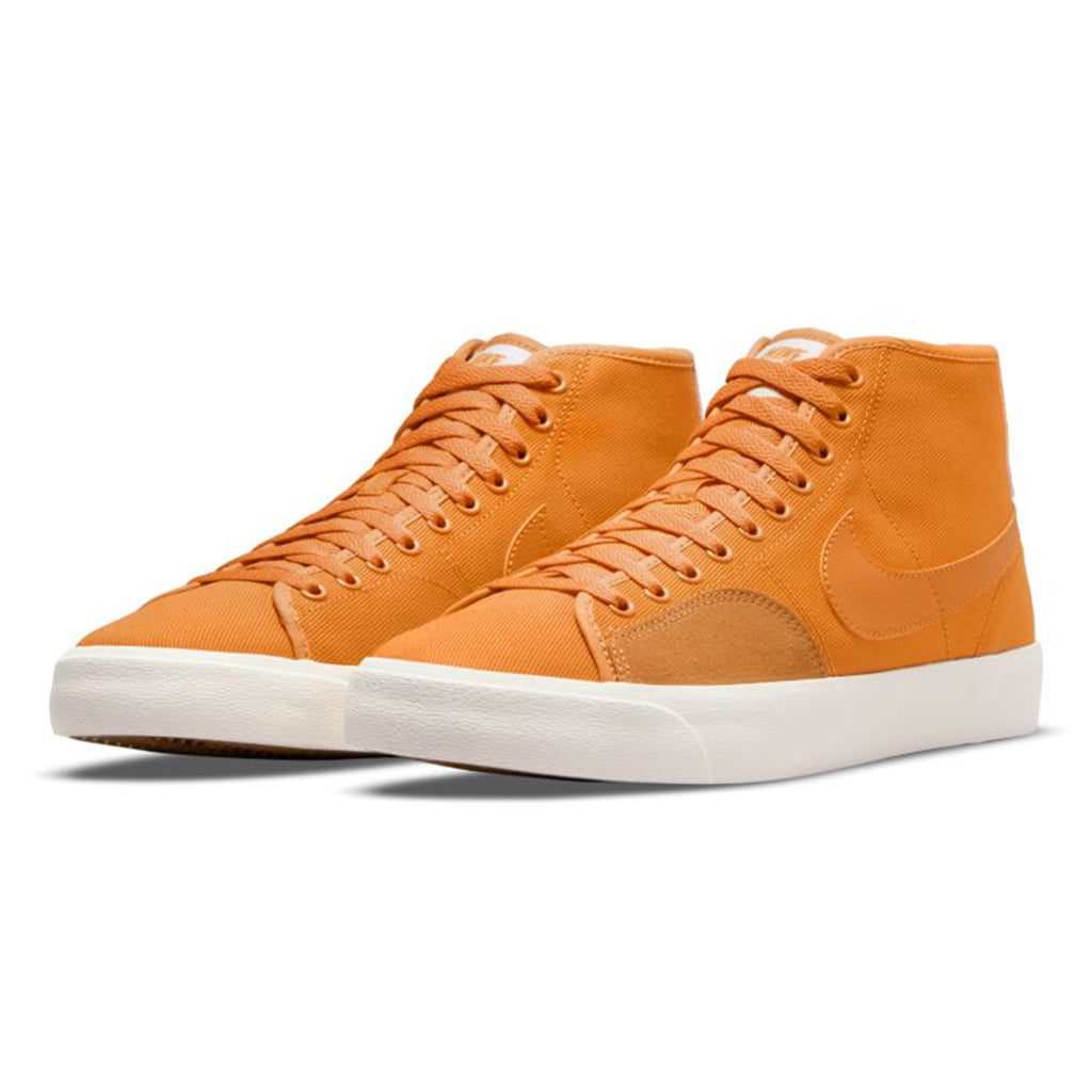 Nike SB  Blazer Court Mid Shoes - Light Curry / Light Curry / Light Curry / Sail - pair