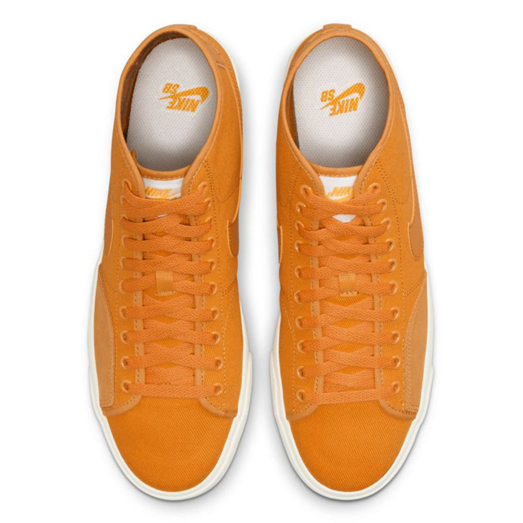 Nike SB  Blazer Court Mid Shoes - Light Curry / Light Curry / Light Curry / Sail - top