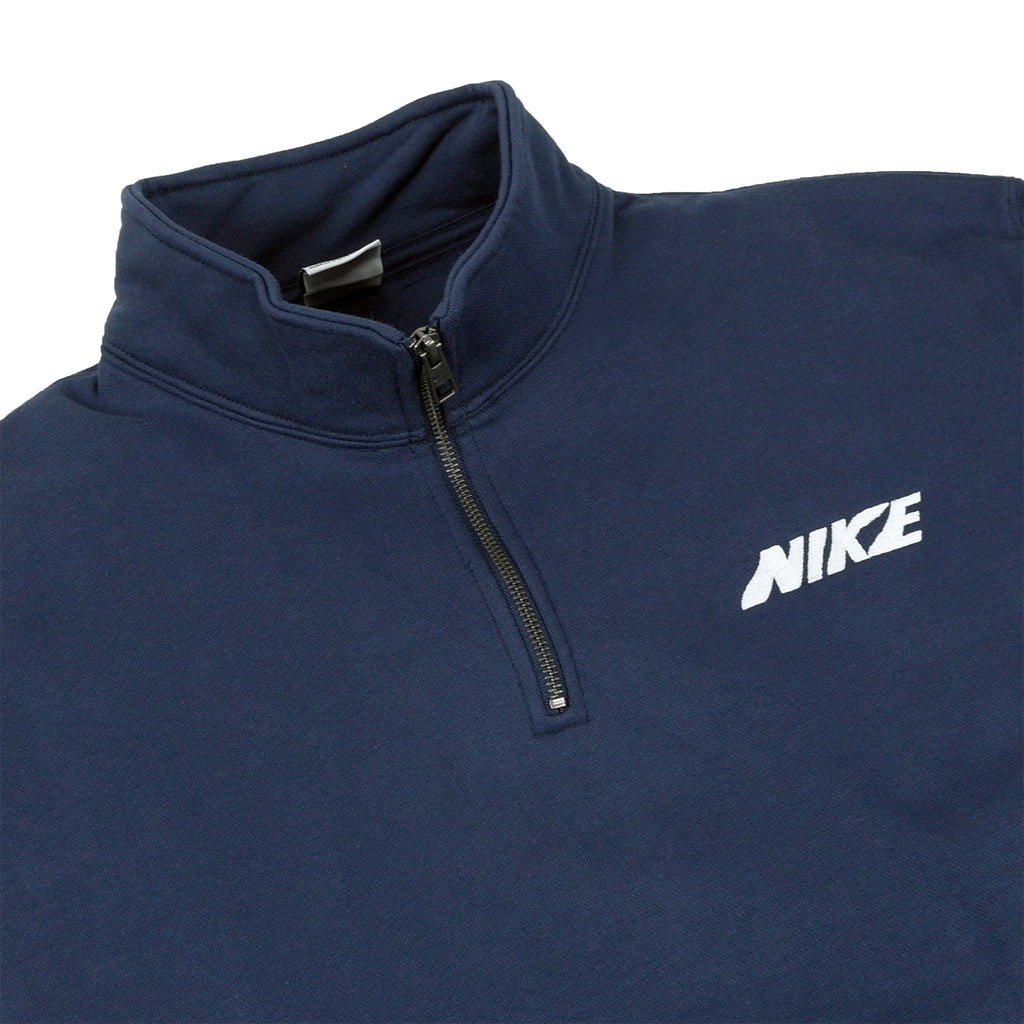 Nike SB Copy Shop Quarter Zip - Navy - zip