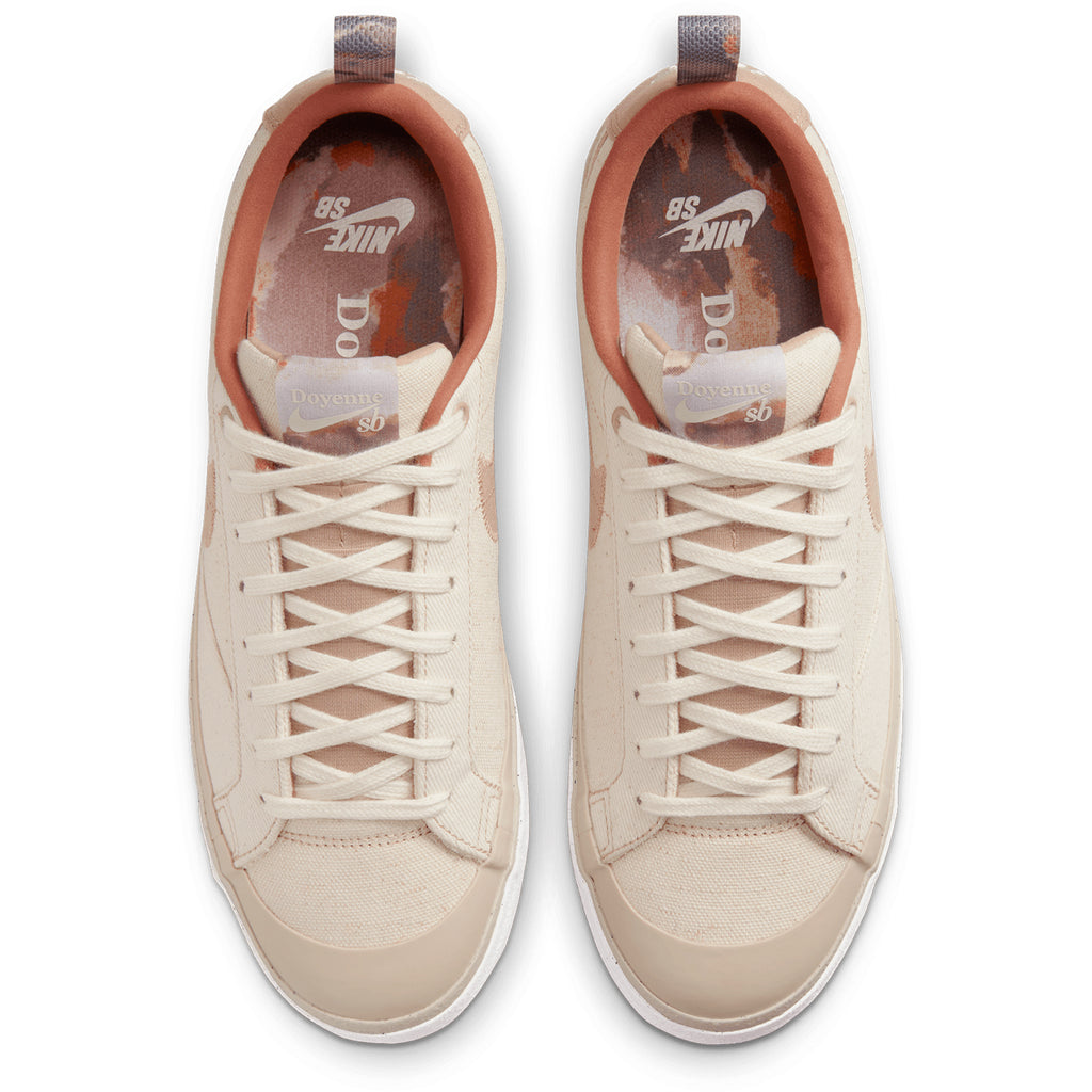 Nike SB x DOYENNE Zoom Blazer Low Shoes - Coconut Milk / Rattan - Limestone - Rattan - top