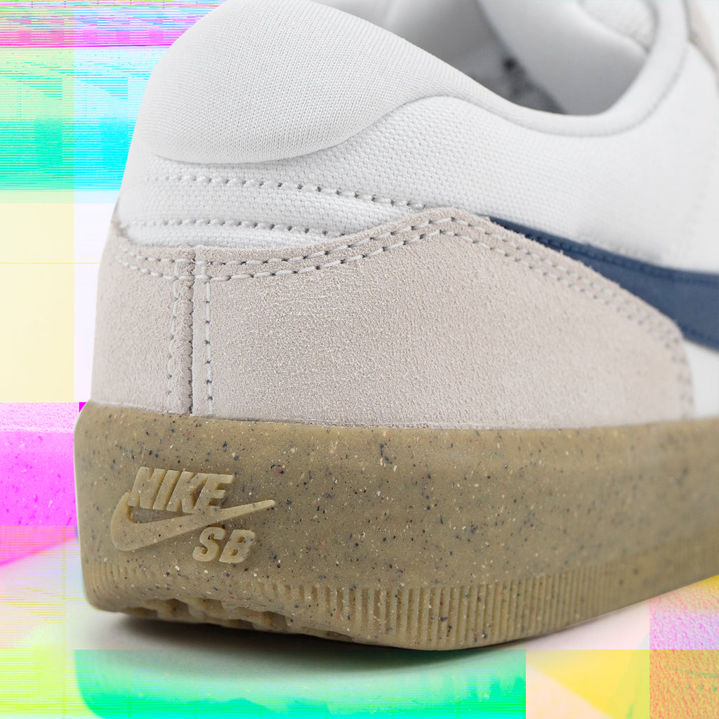 Nike SB Force 58 Shoes - White / White / Gum Light Brown / Navy - back