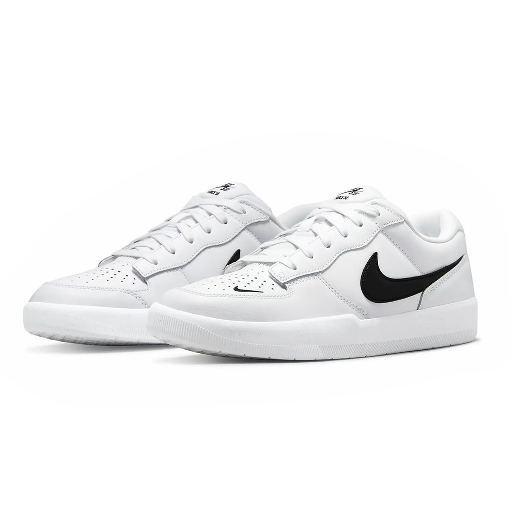 Nike SB Force 58 Shoes - White / Black - White - White - pair