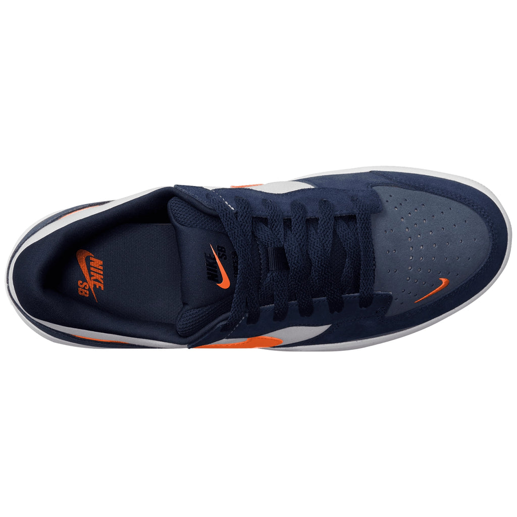 Nike SB Force 58 Shoes - Midnight Navy / Safety Orange - White - top2