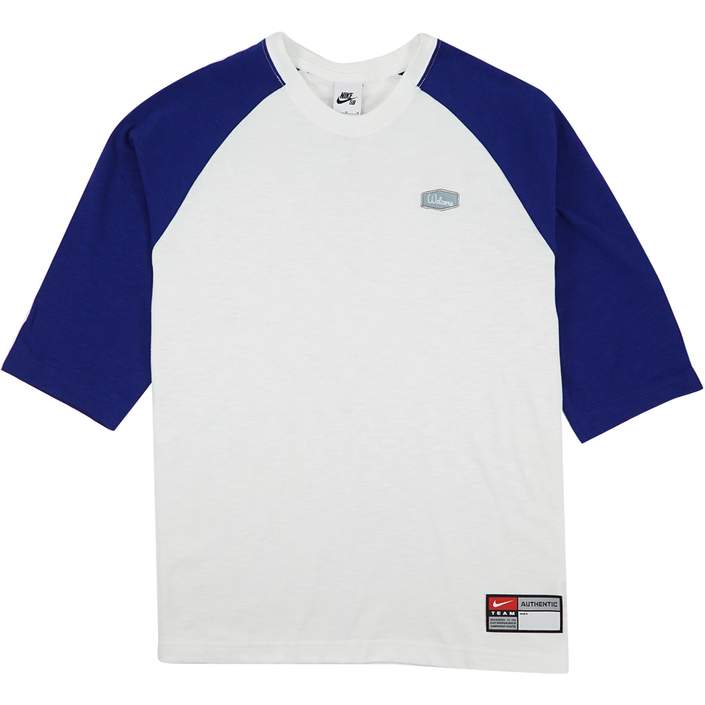 Nike SB x MLB LA Baseball Raglan T Shirt - White / Deep Royal Blue