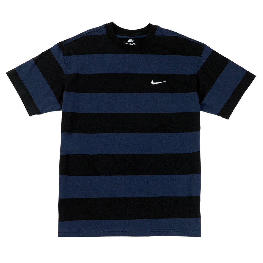 Nike SB Stripe T Shirt - Midnight Navy / Black / White