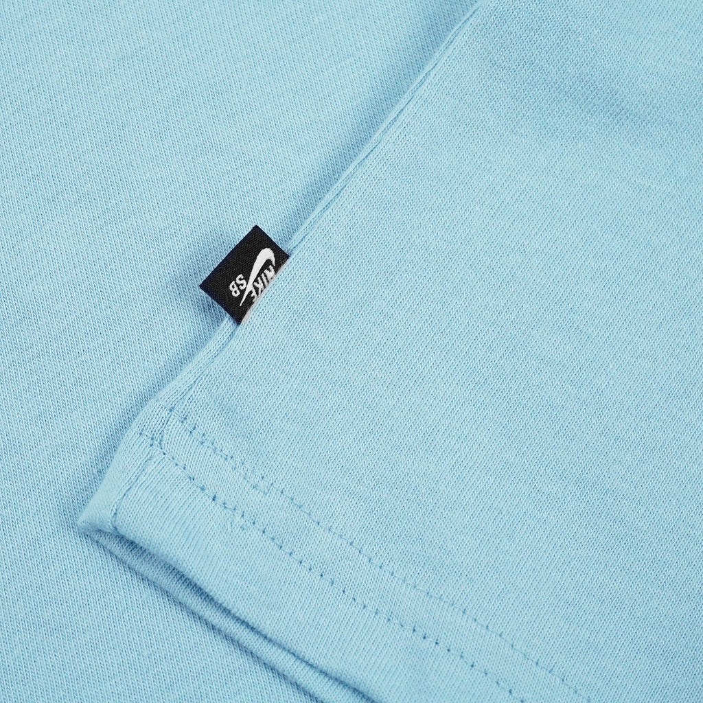 Nike SB L/S Trademark T Shirt in Ocean Bliss - flag label