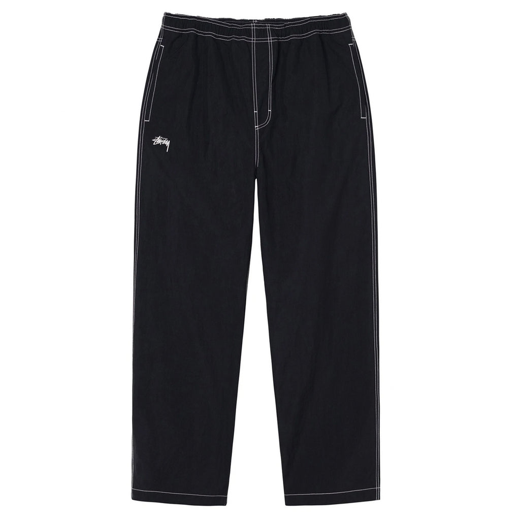Stussy Nylon Folsom Beach Pant - Black - front