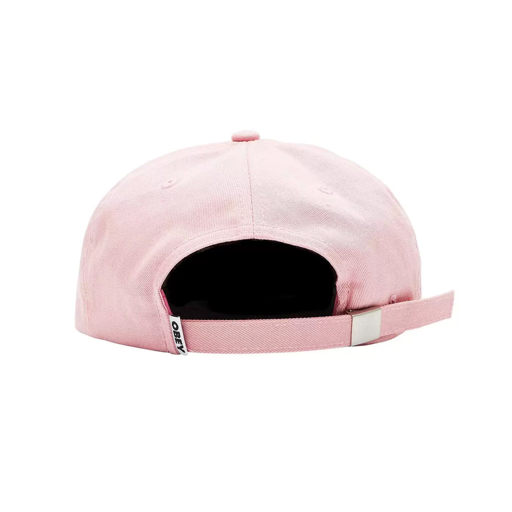 Obey Clothing Icon Patch 6 Panel Strapback Cap - Pink