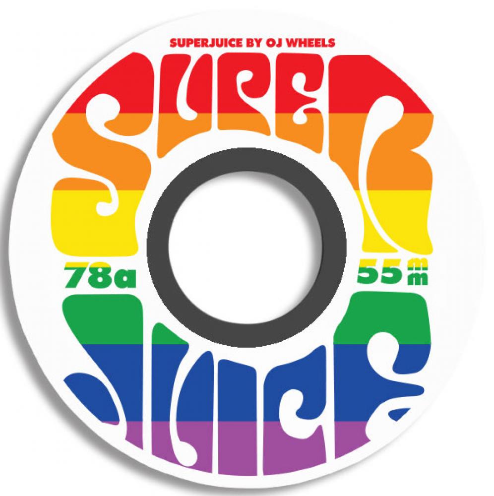 OJ Wheels Mini Super Juice Rainbow Soft Wheels - 55MM