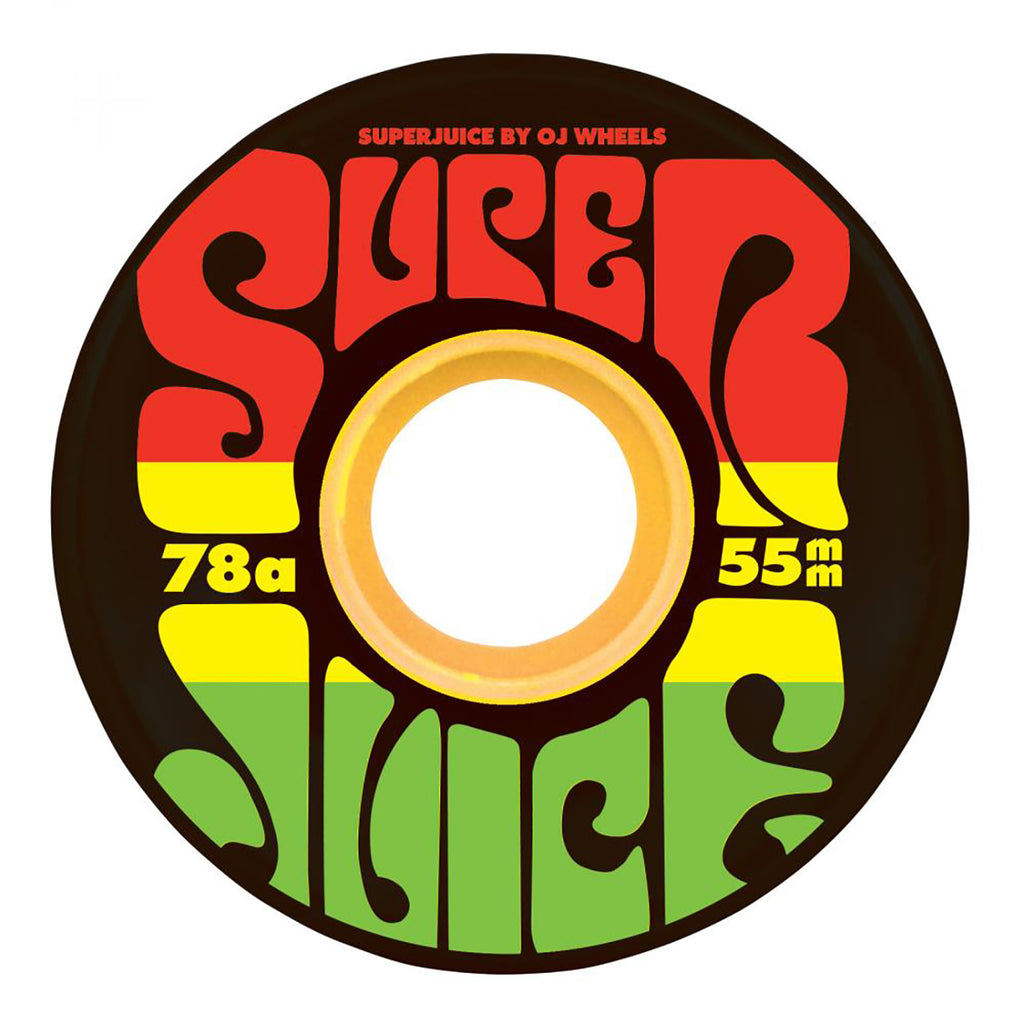 Jamaica Super Juice 78a Black Soft Wheels in 60mm by OJ Wheels - Front