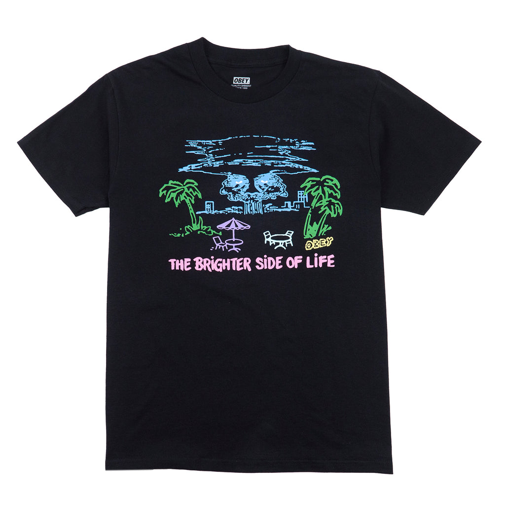 Obey Clothing Brighter Side of Life T Shirt - Black