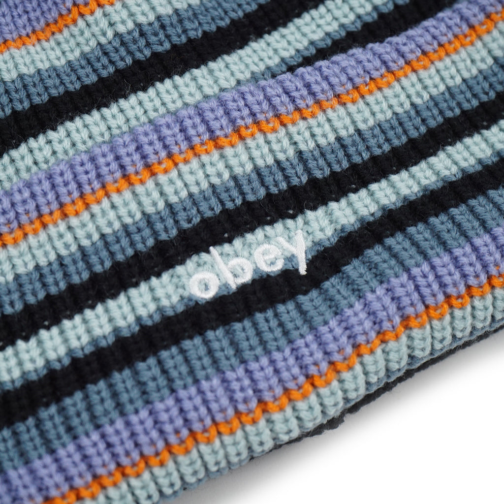 Obey Clothing Charlie Stripe Beanie - Digital Violet Multi