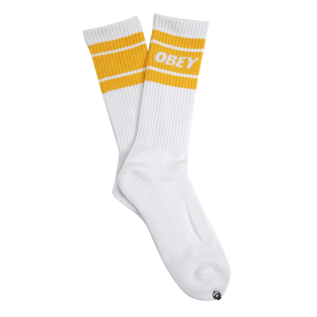 Obey Clothing Cooper Socks - White / Saffron - main