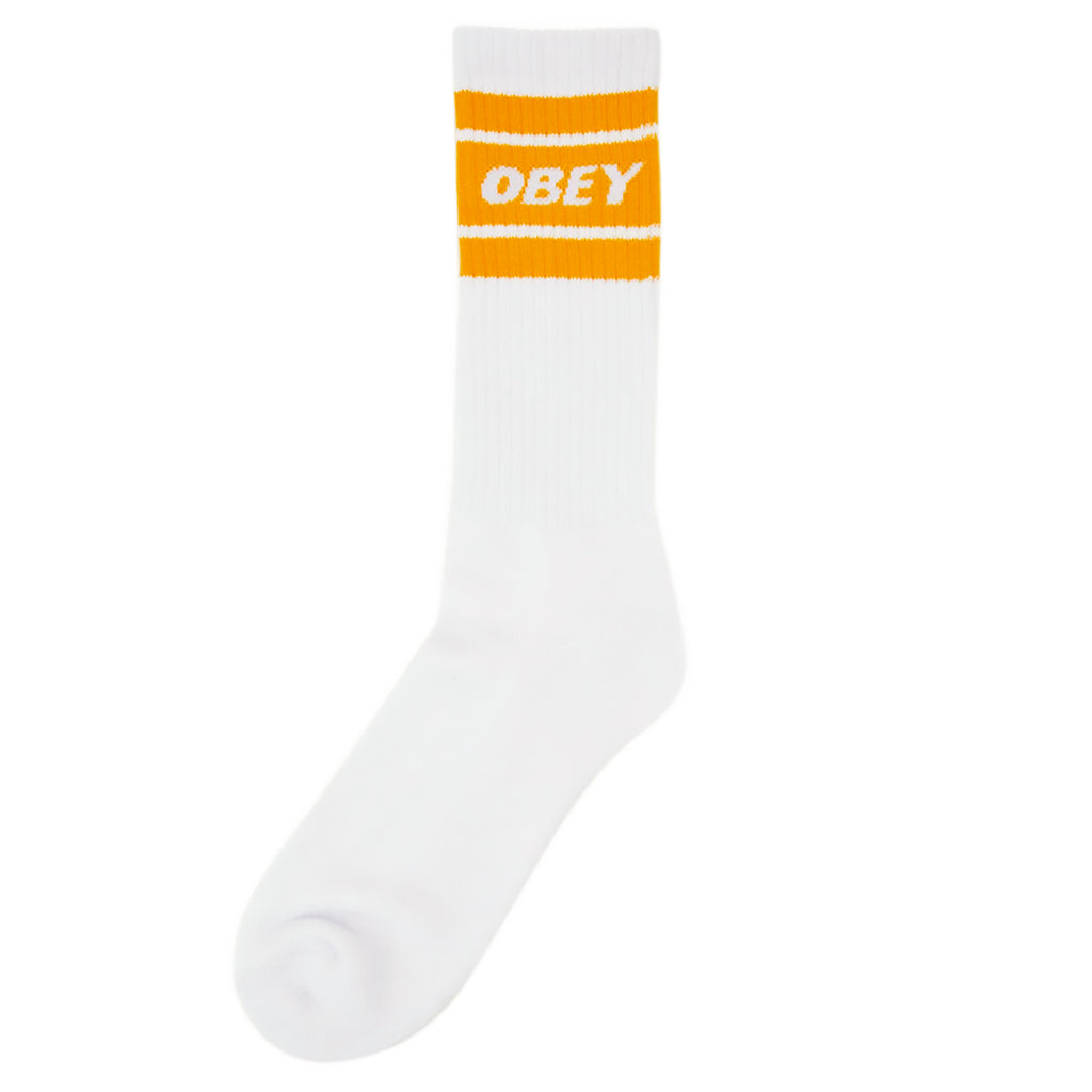 Obey Clothing Cooper Socks in White / Old Gold