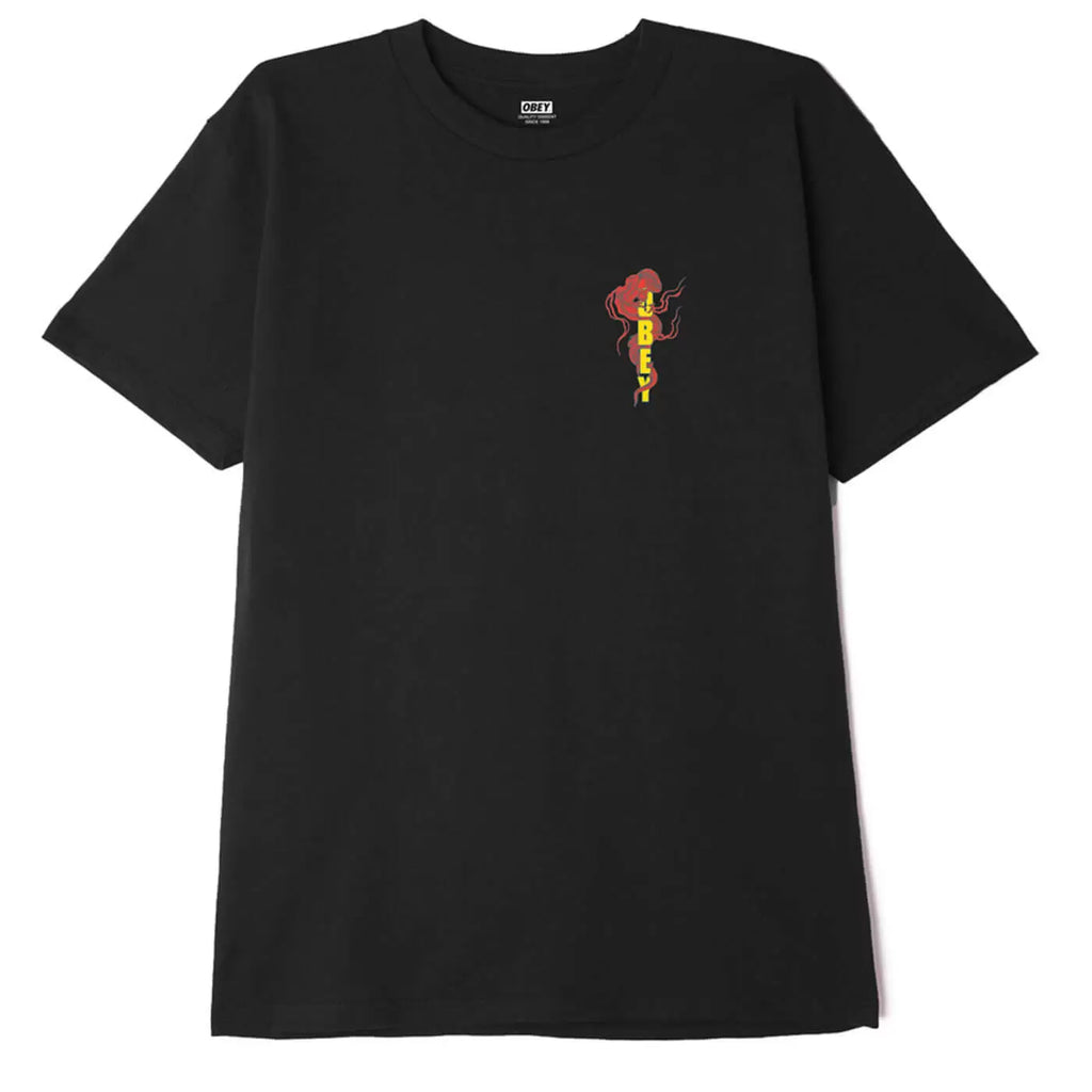 Obey Clothing Dragon T Shirt - Black - front