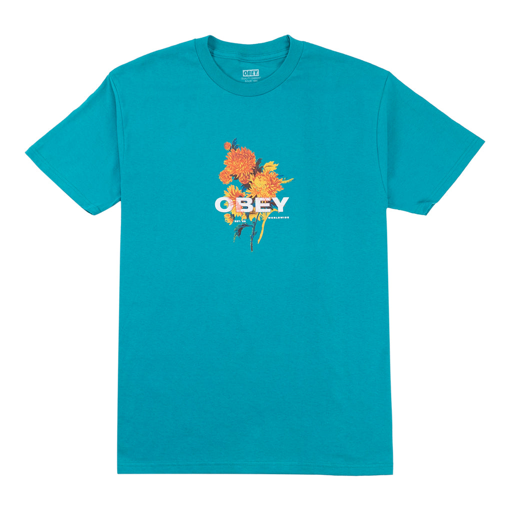 Obey Clothing Bouquet T Shirt - Teal - main