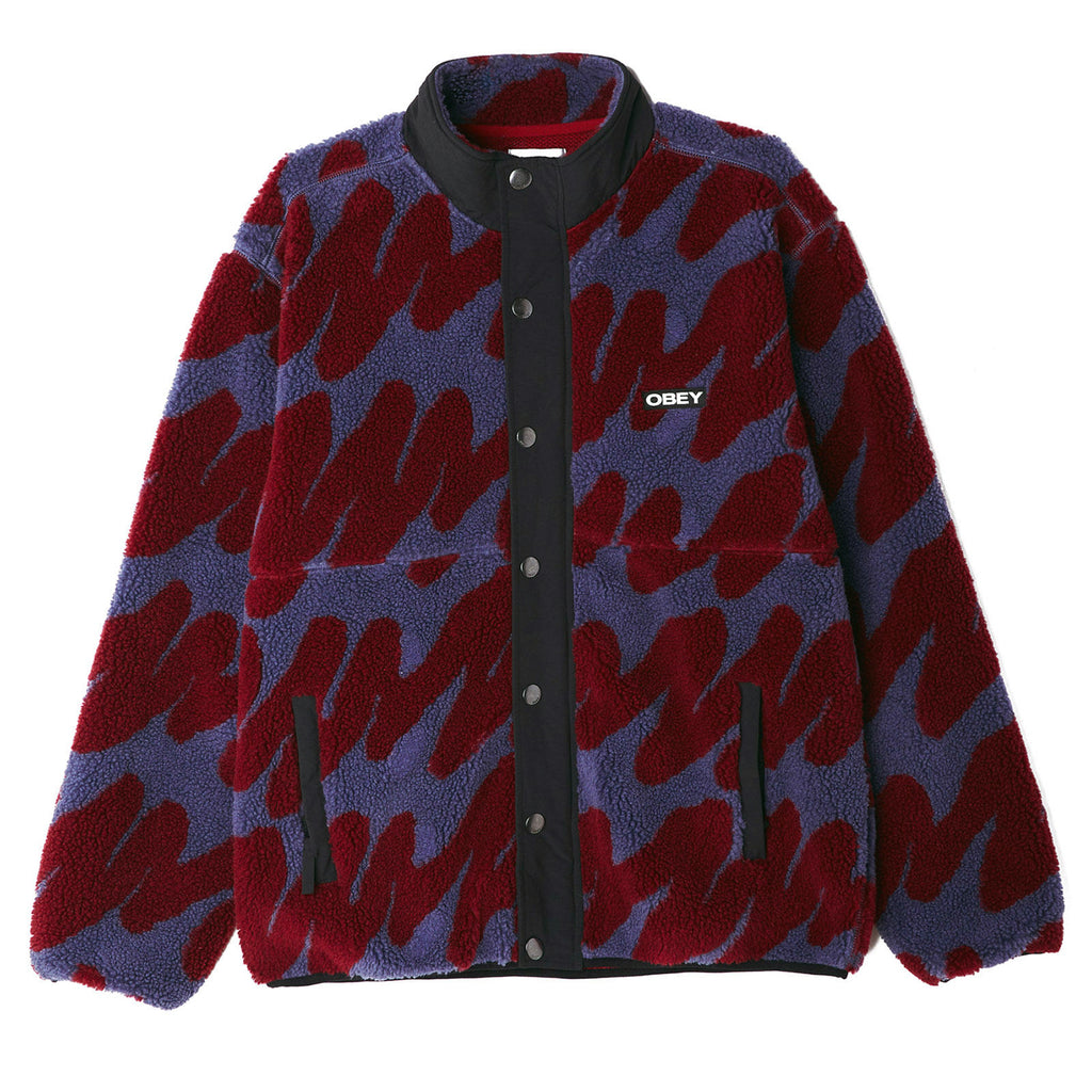 Obey Clothing Hense Sherpa Jacket - Purple Multi