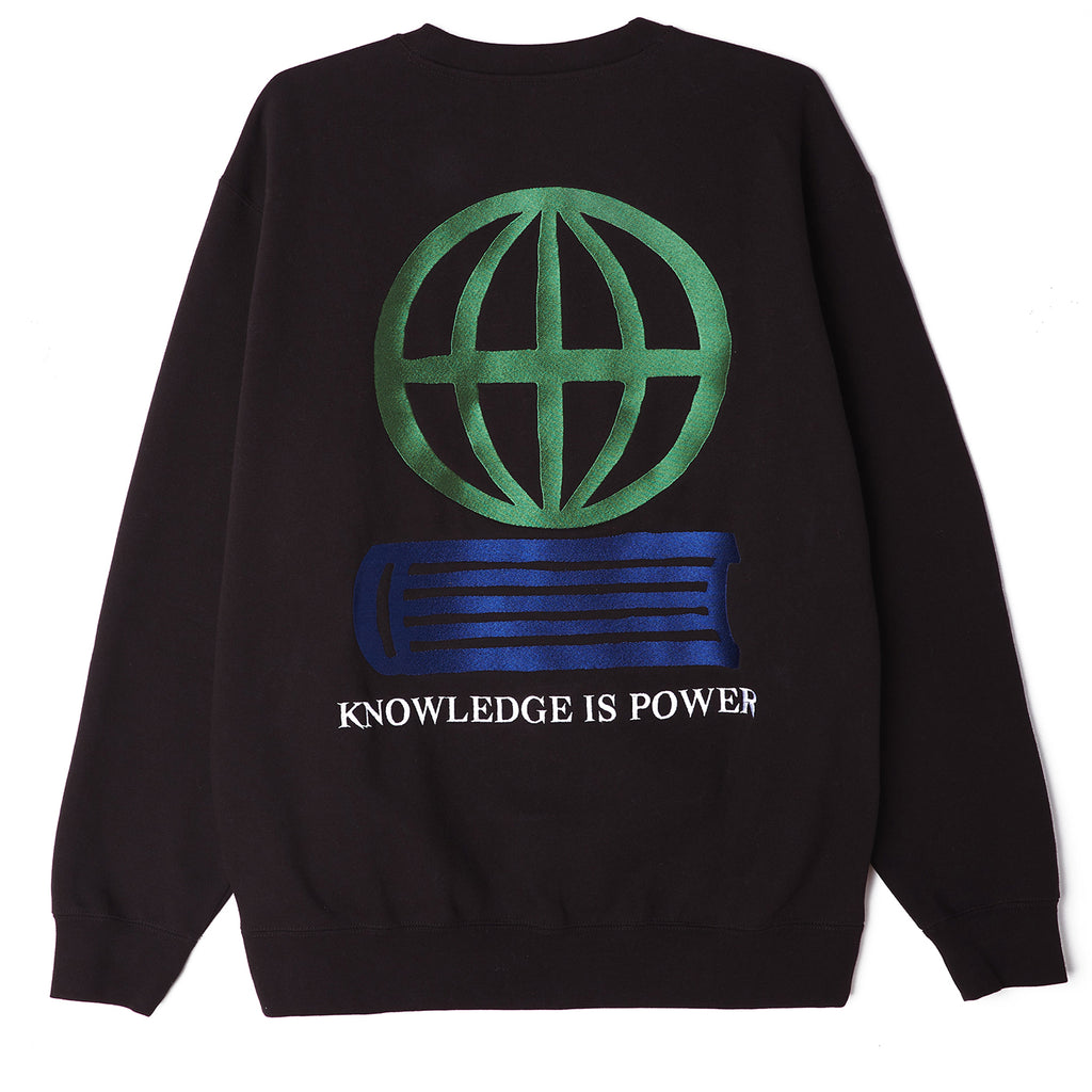 Obey Knowledge Crew Sweatshirt in Black