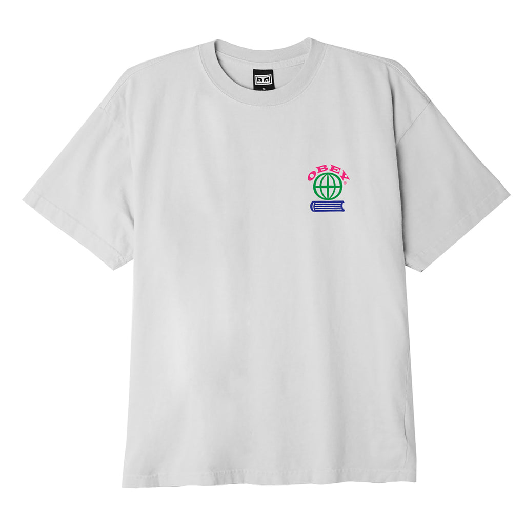 Obey Clothing Knowledge Is Power T Shirt in White  - Front