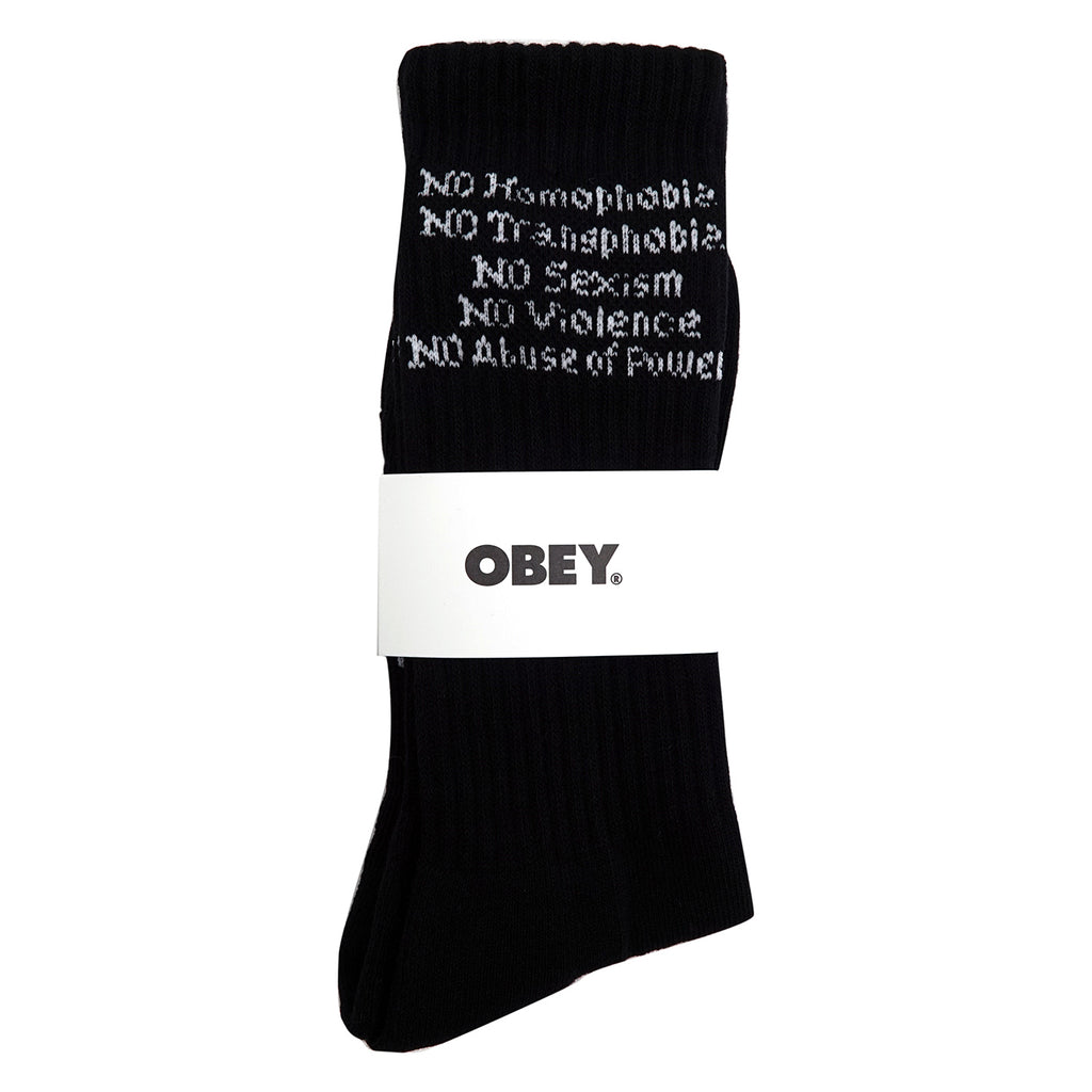 Obey Clothing Protest Socks - Black - pack