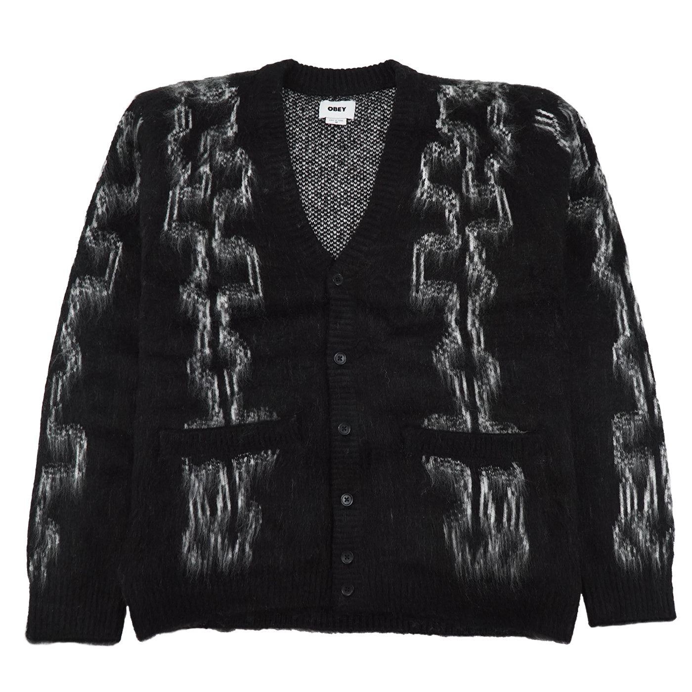 Temple Cardigan in Black Multi by Obey Clothing | Bored of