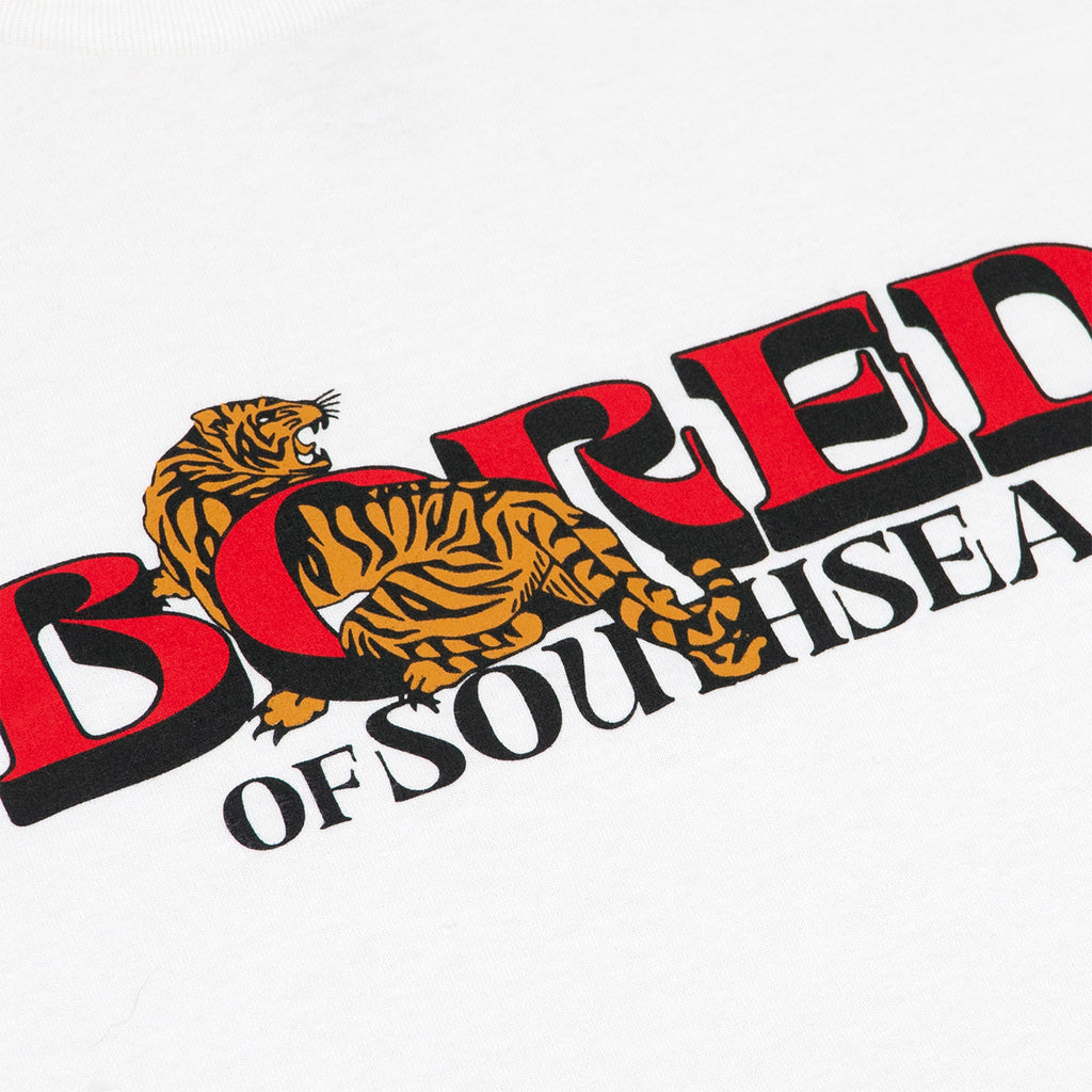 Onamura Tiger  T Shirt - White - closeup