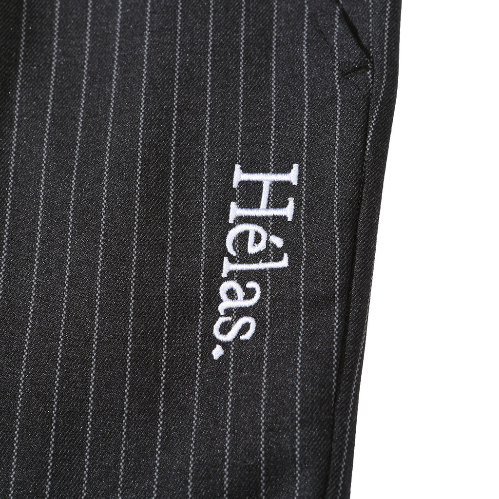 Helas Pinstripe Pant in Black - Embroidery
