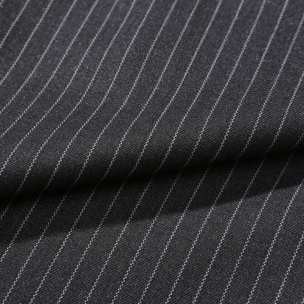 Helas Pinstripe Pant in Black - Fabric