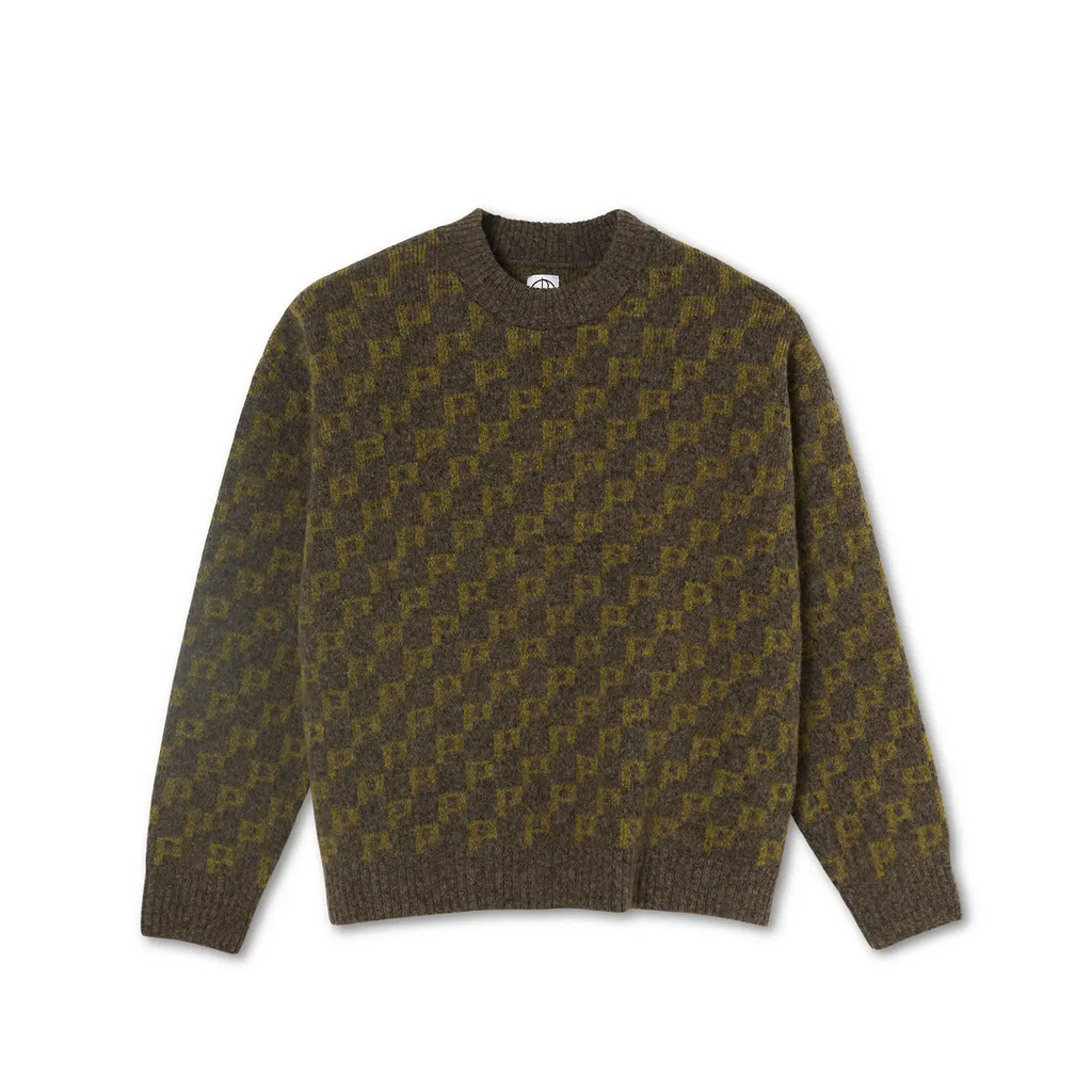 Polar Skate Co Knit Sweater - Army Green - front