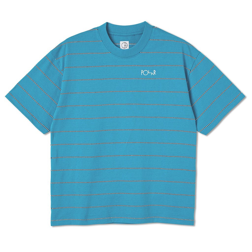 Polar Skate Co Checkered Surf T Shirt - Turquoise -front
