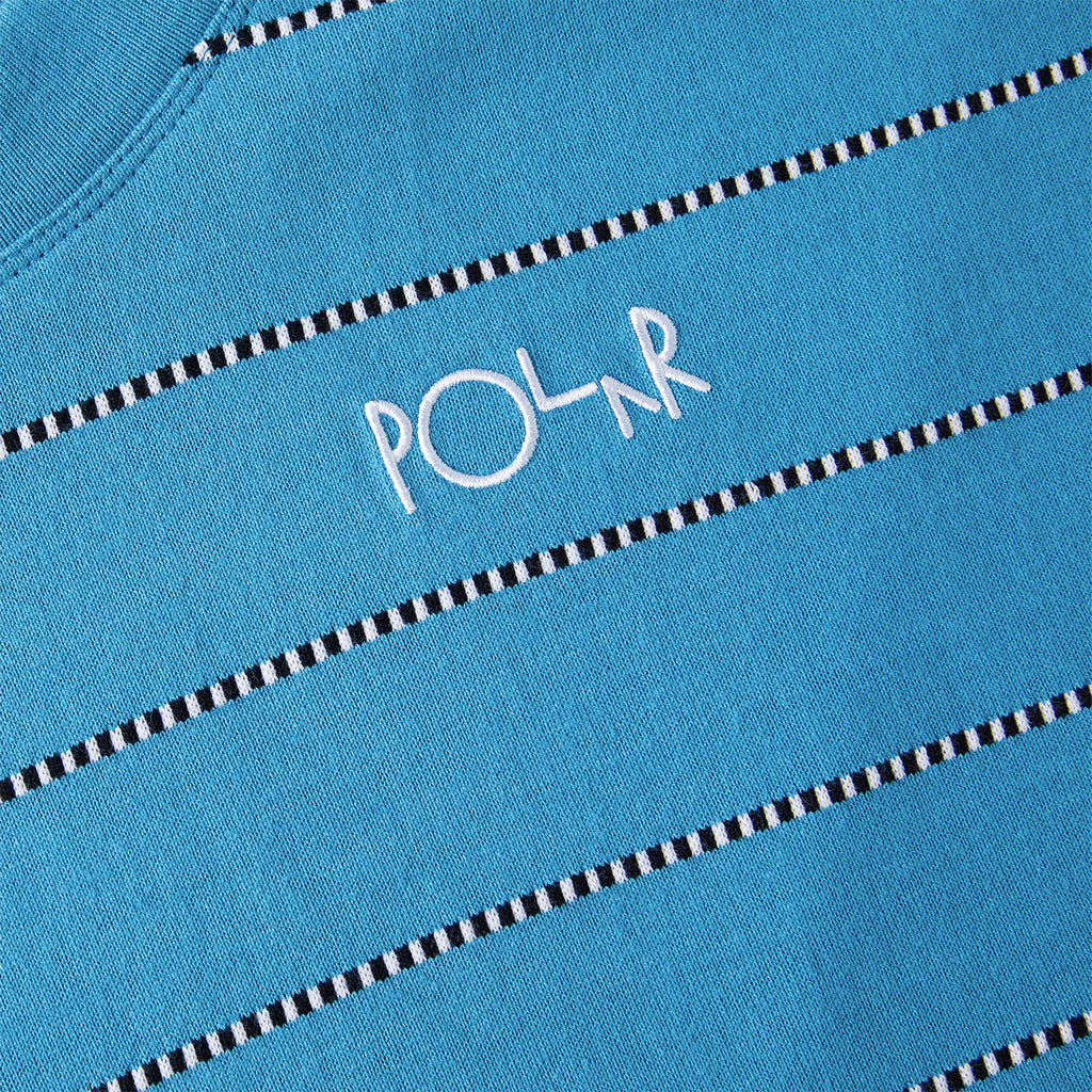Polar Skate Co Checkered Surf T Shirt - Turquoise - closeup