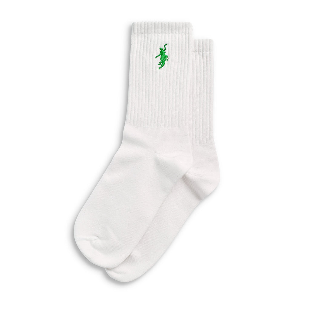 Polar Skate Co No Comply Socks - White / Green - main