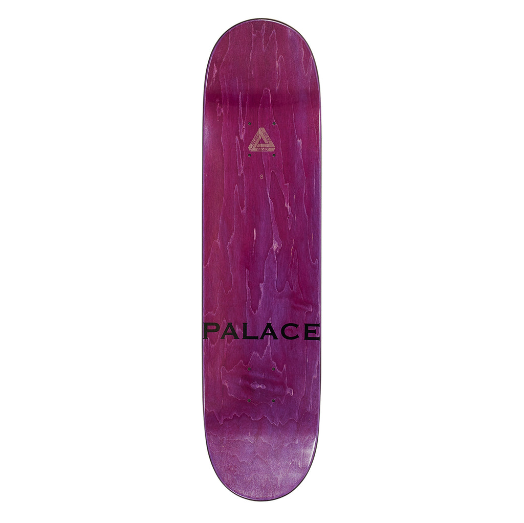 Palace Ich Bun White Skateboard Deck in 8" - Top