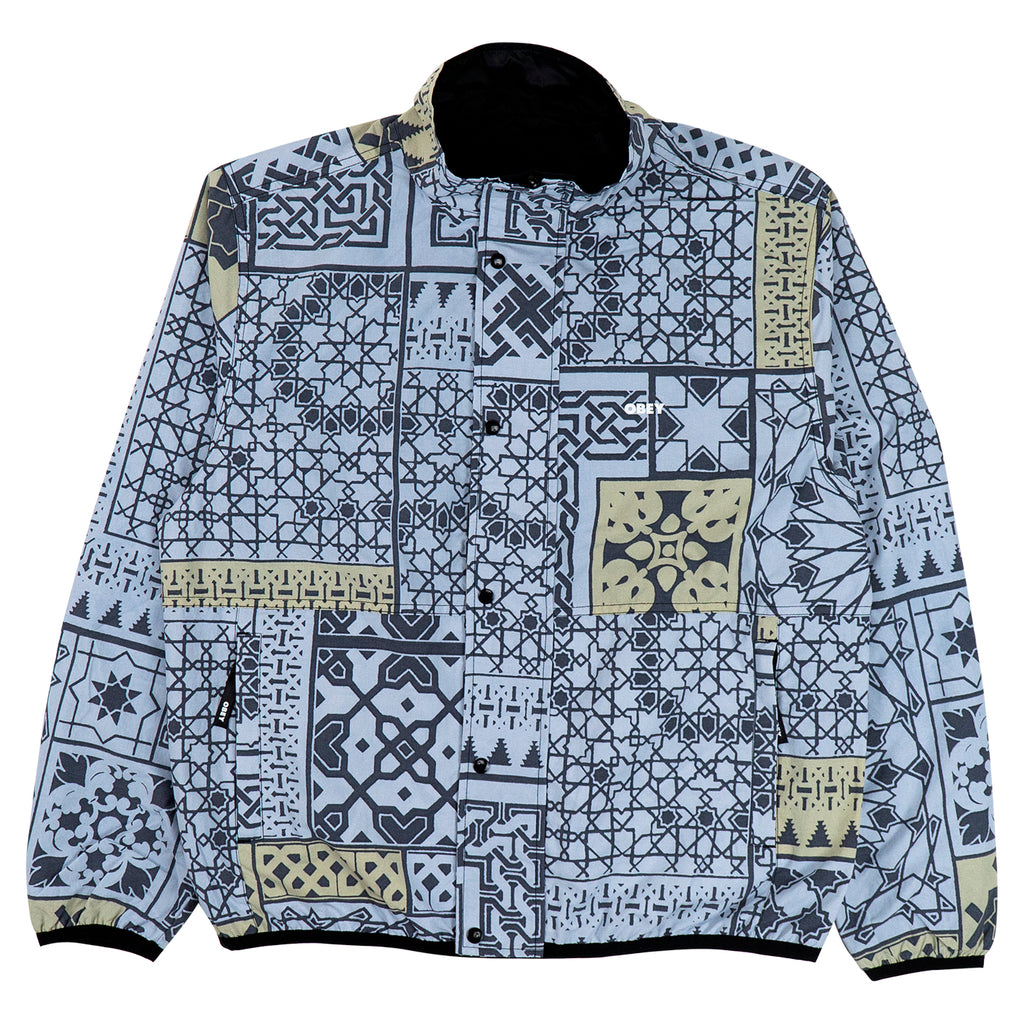 Obey Clothing Patchwork Reversible Jacket in Black / Navy Multi