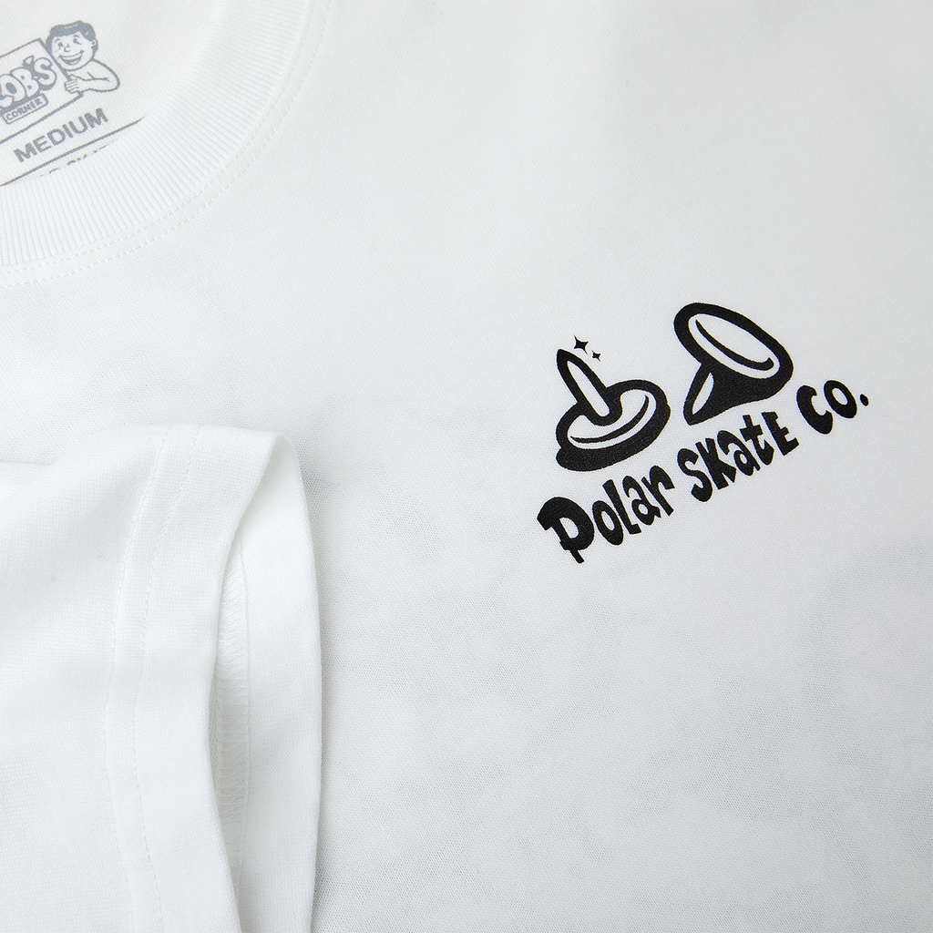 Polar Skate Co Flat Tire T Shirt - White