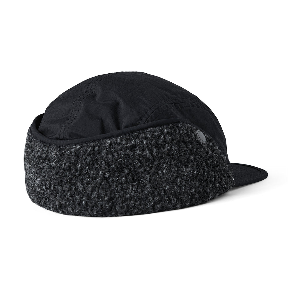Polar Skate Co Sherpa Flap Cap - Black - back
