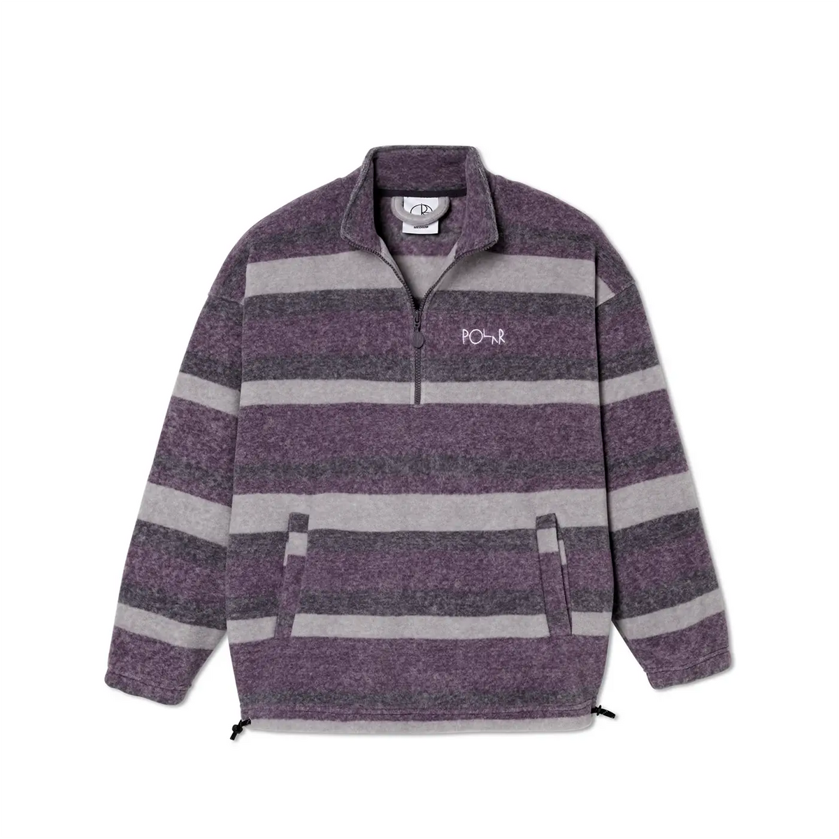 Striped 2025 fleece pullover